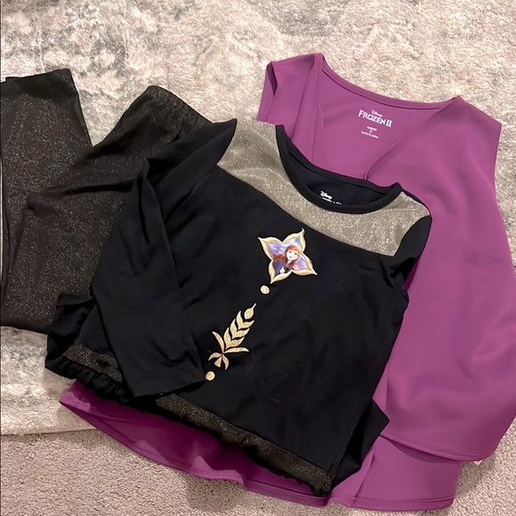Disney Frozen 2 Anna Graphic 3/4 Sleeve Blouse 3 Piece Costume - Picture 1 of 4